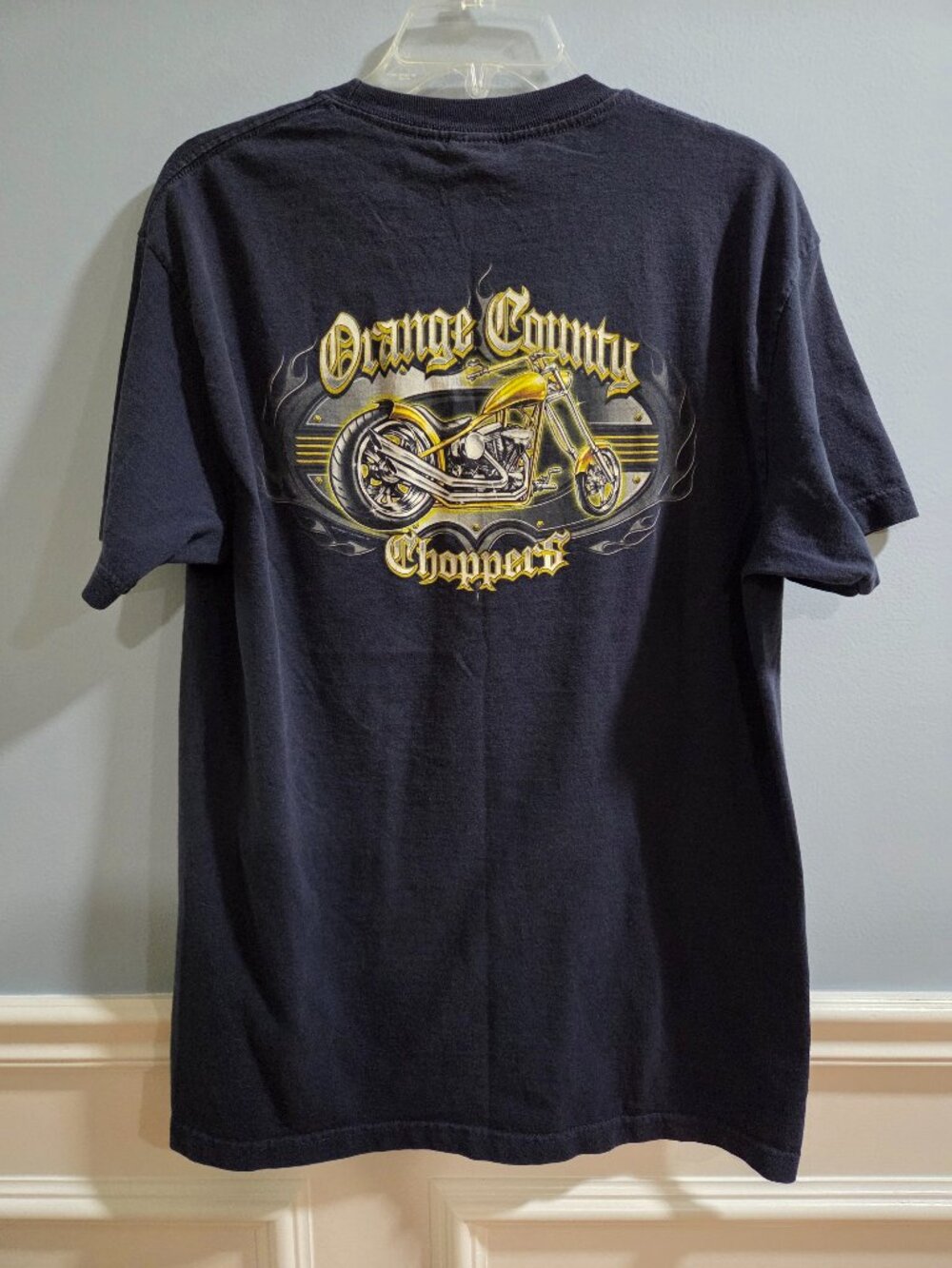 Vintage Men's Orange County Chopper T-Shirt, Large, Navy